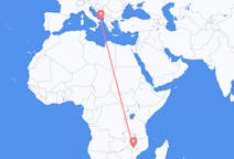 Flyreiser fra Tete, Mosambik til Brindisi, Italia
