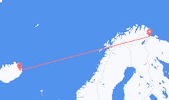Flyg från staden Kirkenes, Norge till staden Egilsstaðir, Island