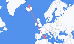 Vols de Jijel, Algérie à Akureyri, Islande