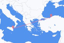 Flyreiser fra Zonguldak, Tyrkia til Catania, Italia