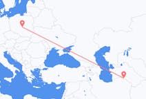 Flyrejser fra Asjkhabad, Turkmenistan til Łódź, Polen