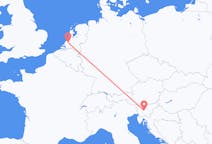 Vluchten van Ljubljana, Slovenië naar Rotterdam, Nederland
