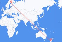 Flyg från Komani, Nya Zeeland till Uleåborg, Finland