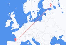 Fly fra Biarritz til Lappeenranta