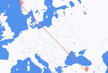 Flights from from Bergen to Elazig
