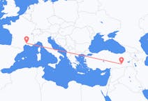 Flights from Diyarbakır, Turkey to Nîmes, France