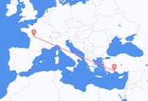 Voli da Poitiers, Francia a Adalia, Turchia