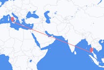 Flights from Phuket City, Thailand to Palermo, Italy