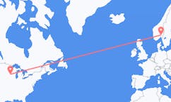 Vluchten van La Crosse, Verenigde Staten naar Oslo, Noorwegen