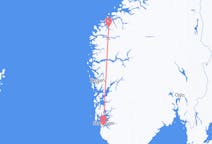 Fly fra Volda til Stavanger
