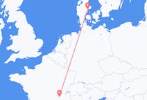 Flüge von Lyon, nach Aarhus