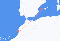 出发地 摩洛哥阿加迪尔目的地 西班牙伊维萨岛的航班