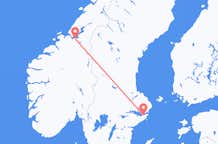 Lennot Trondheimista Tukholmaan
