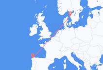 Flyg från A Coruña, Spanien till Göteborg, Sverige