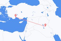Flyg från Bagdad, Irak till Antalya, Turkiet