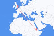 Flyrejser fra Lalibela til London
