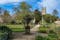 Photo of Path and plantation University of Oxford botanic gardens, UK.