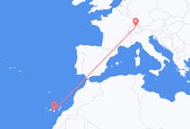 出发地 瑞士Zurich目的地 西班牙Las Palmas de Gran Canaria的航班