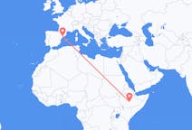 Flyreiser fra Goba, Etiopia til Reus, Spania