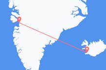 グリーンランドのイルリサットから、アイスランドのレイキャビク行きフライト