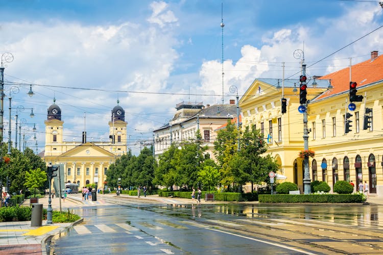 Scenic view of Debrecen, the second largest city in Hungary.