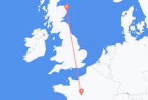 Vluchten van Tours, Frankrijk naar Aberdeen, Schotland