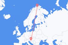 Рейсы из Лаксельва, Норвегия в Загреб, Хорватия