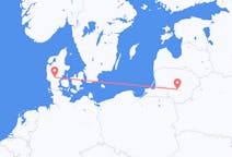 Flights from Kaunas in Lithuania to Billund in Denmark