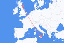 Flights from Newcastle upon Tyne, the United Kingdom to Comiso, Italy