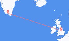 Flights from Narsaq, Greenland to Nottingham, the United Kingdom