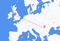 Flyg från Sibiu, Rumänien till Liverpool, England