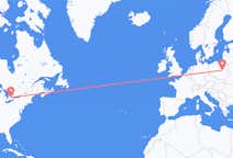 Flyg från Waterloo, Ontario, Kanada till Warszawa, Polen