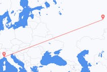 ロシアのから エカテリンブルク、イタリアのへ ジェノヴァフライト