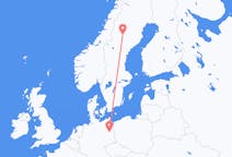 Flyrejser fra Vilhelmina, Sverige til Berlin, Tyskland