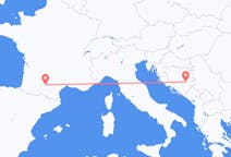 เที่ยวบิน จาก ซาราเยโว, บอสเนียและเฮอร์เซโกวีนา ไปยัง ตูลูซ, ฝรั่งเศส