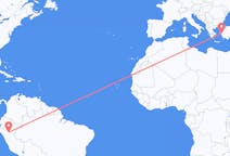 Flyrejser fra Tarapoto, Peru til Izmir, Tyrkiet