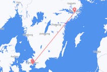 Vluchten van Kopenhagen, Denemarken naar Stockholm, Zweden