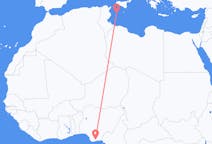 Flyg från Port Harcourt till Lampedusa
