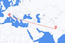 Flyrejser fra New Delhi til Nice