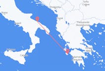 Flights from Zakynthos Island in Greece to Bari in Italy