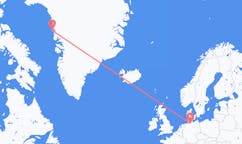 Fly fra Upernavik til Hamborg