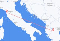 Fly fra Kastoria til Pisa