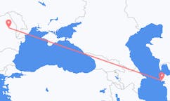 Loty z Turkmenbaszy, Turkmenistan do Bacau, Rumunia