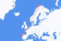 Flyg från Sørkjosen, Norge till Porto, Portugal
