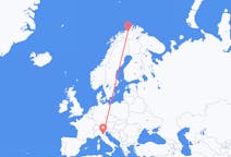 ノルウェーのから アルタ、イタリアのへ ボローニャフライト