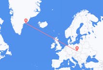 Vluchten van Ostrava, Tsjechië naar Kulusuk, Groenland