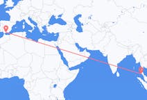 Flyreiser fra Phuket by, Thailand til Málaga, Spania