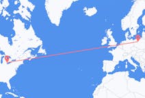 Flyreiser fra Detroit, USA til Bydgoszcz, Polen