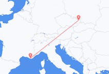 Fly fra Ostrava til Toulon