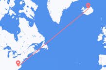 Vols de Raleigh, États-Unis pour Akureyri, Islande